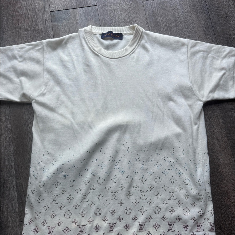 Louis Vuitton embellished monogram tee